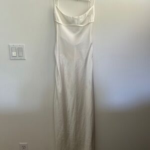 SATIN EFFECT CUT OUT DRESS